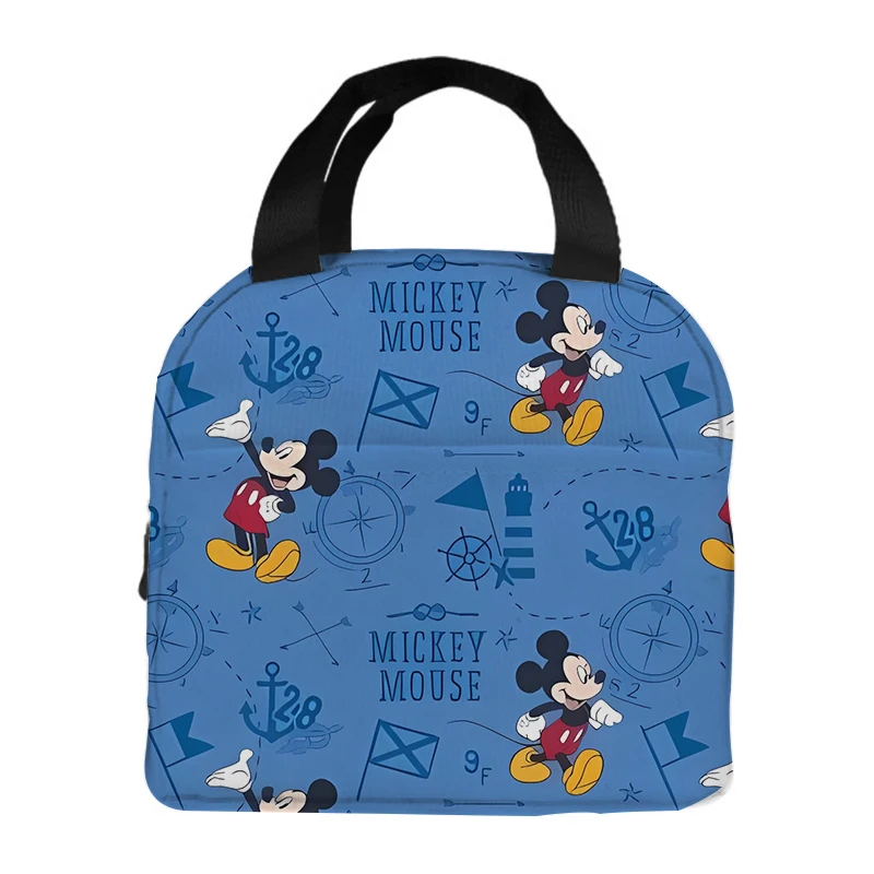 Disney Mickey Mouse Lunch Bags Game Aluminum Foil Rice Bag Meal Ice Box Pack Anime Students Bento Lunch Handbag Boys Girls Gift