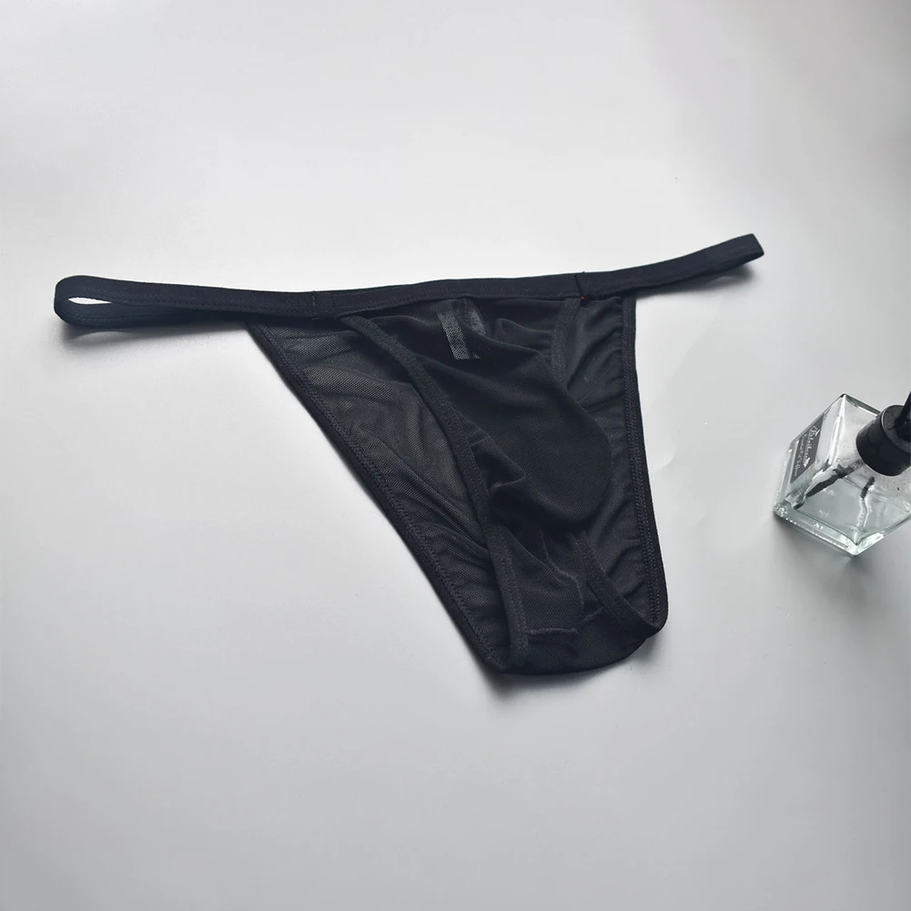 Breathable Low Waist Underwear Low Waist Briefs L Light Blue Mens Briefs Sexy Style Solid Pattern Nylon Fabric