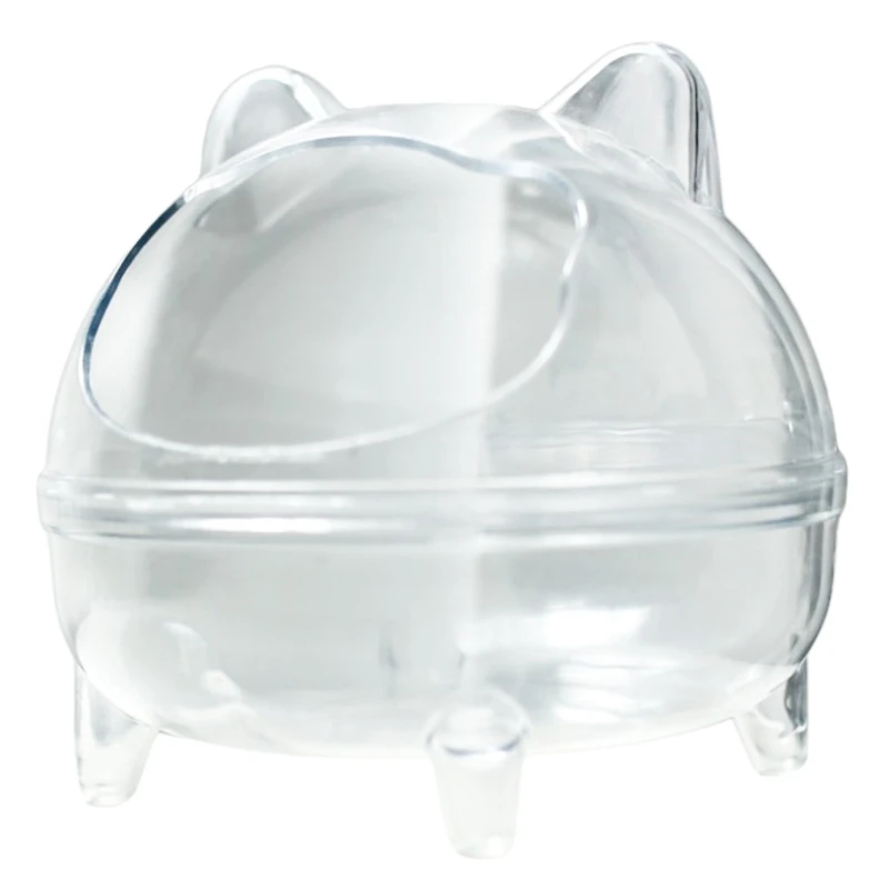 Transparent Small Hamster Sand Bath Container Small Pet Cage Supply for Hygiene