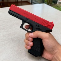 2025 New Soft Bullet and Airsoft Pistol Manual G17 Toy Gun Lower Magazine Laser Outdoor Sports CS Game  Kid Gift