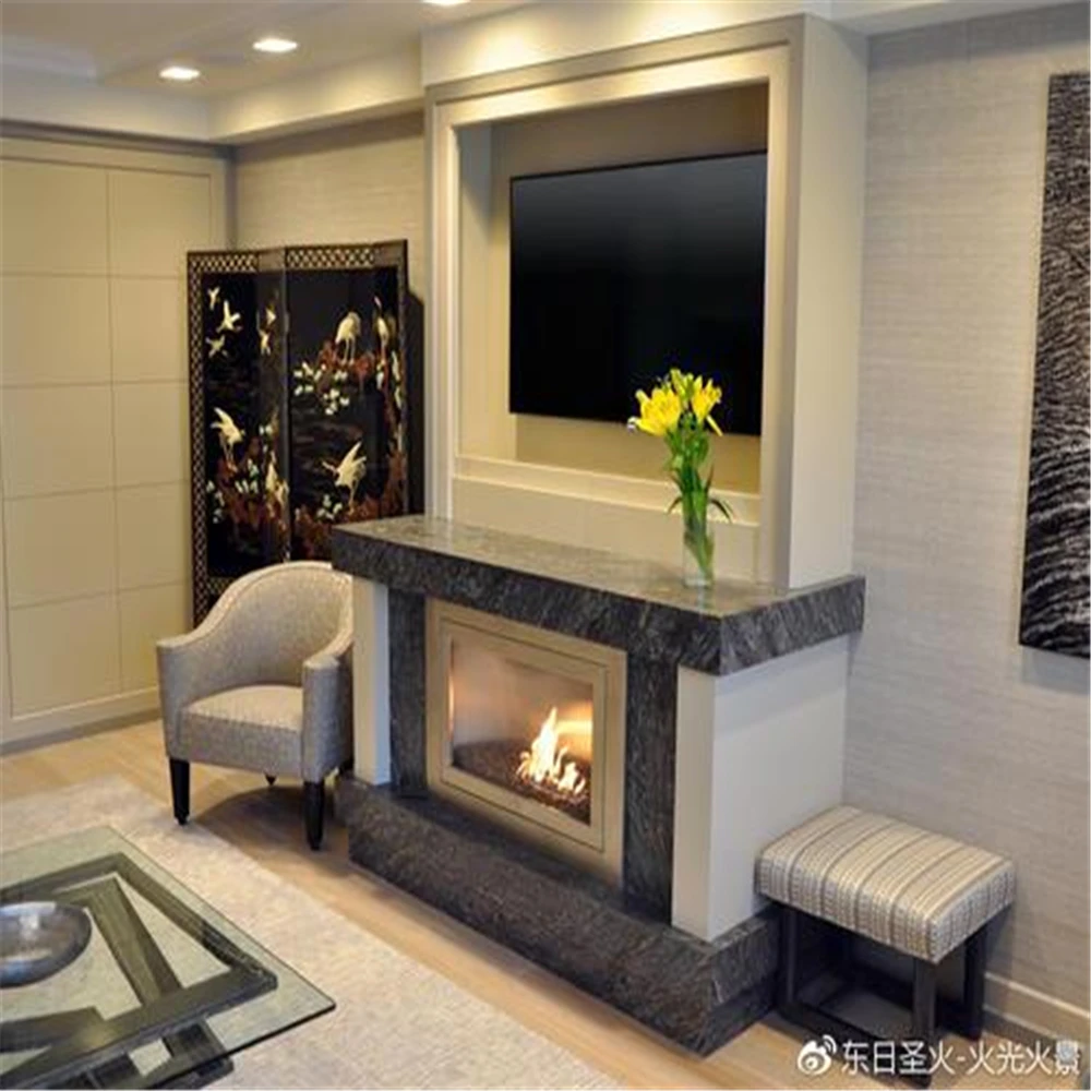 tuya wifi bio kamin rectangular bioethanol burner remote ethanol automatic electric fireplace indoor flame fire insert