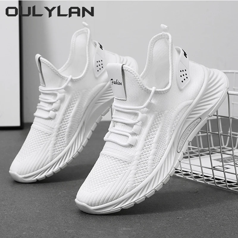 2024 Women's  Spring Running Shoes Men's andFashion Trendy Flying Weaving Sneakers Casual Elastic Air Cushion Sports Shoes