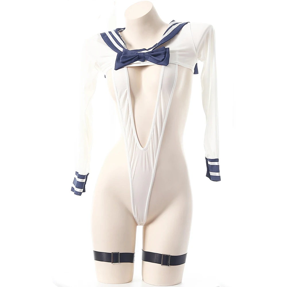 AniLV Japanese Anime Sailor Uniform Sexy Lingerie Strap Bodysuit Temptation Pajamas Erotic Outfit Cosplay Costumes