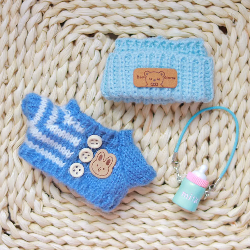 

Ropa Labubu Doll Clothes Outfit Accessories For 15/17cm Labubu V2 V1 Plush Doll's Clothing Colorful Sweater Kid Toy Girl Gift