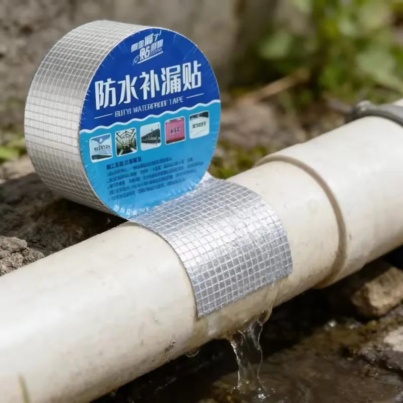 1pcs Butyl Tape Roof Leak Repair Roof Color Steel Tile Crack Self-adhesive Aluminum Foil Waterproof Membrane High Low Temperatu