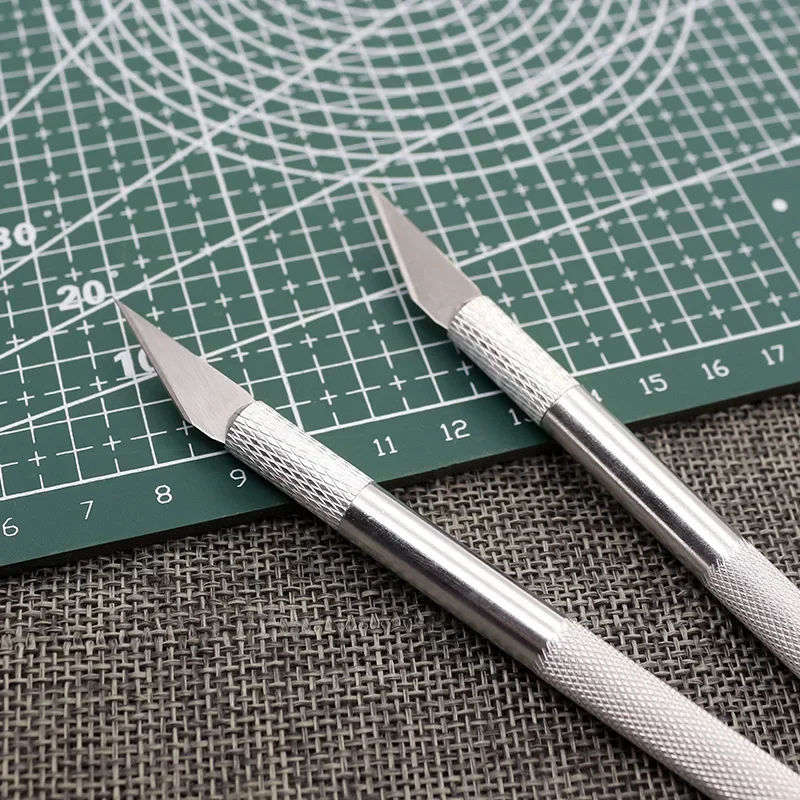 Non-Slip Metal Scalpel Knife Tools Kit Cutter Engraving Craft knives +5pcs Blades #11 for Mobile Phone PCB DIY Repair Hand Tools