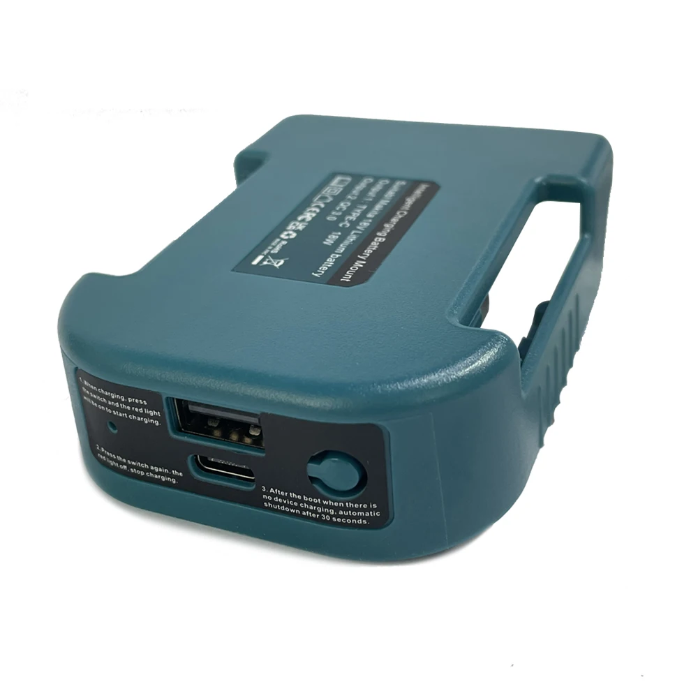 Imagem -03 - Suporte de Bateria Portátil para Makita Bateria Li-ion de 18v com Usb Tipo-c Carregamento Rápido Adaptador de Bateria Bl1830 Bl1840 Bl1850 pc Pcs