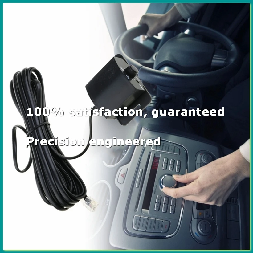 Car Amplifier Volume Control Cable with Stereo Bass Knob Dashboard Mount Gain Regulator Cord for Audio Amplifier 5m 4Pin-A86Z