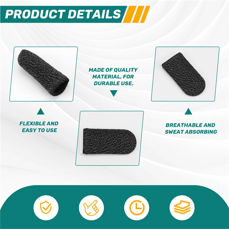 A003 5 คู่คอนโทรลเลอร์เกมมือถือชุดแขนนิ้ว,Anti-เหงื่อReusableกันน้ําBreathable Fullกดหน้าจอชุดนิ้วมือ