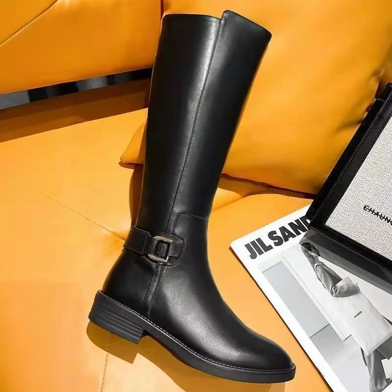 2026 Neue Kniehohe Stiefel Damenschuhe Modische Vielseitige Outdoor-Damenschuhe Bequeme Lässige Lange Stiefel – Detail 7