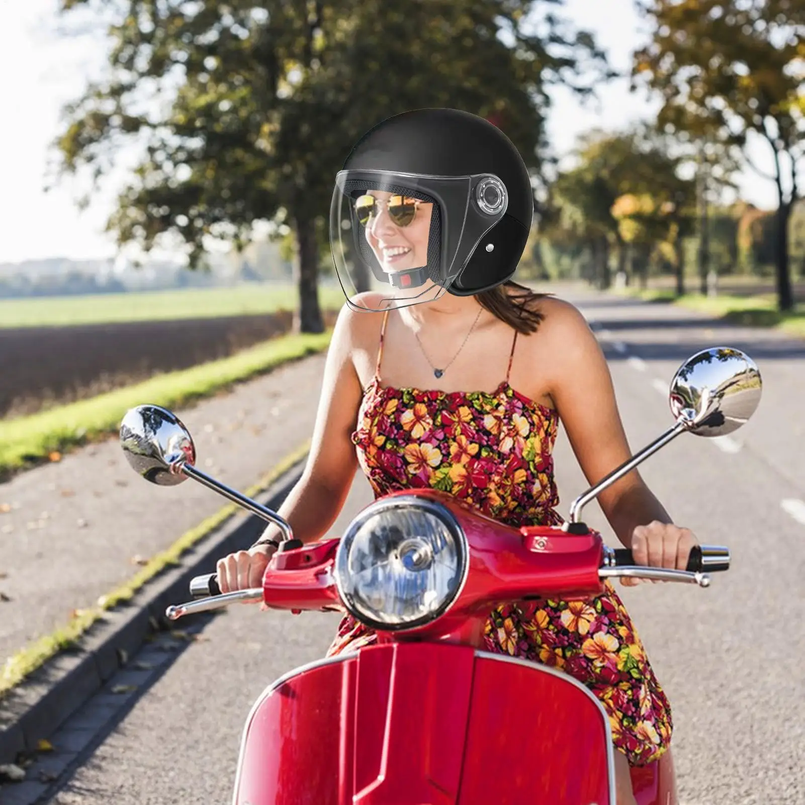 

Hat For Motorcycle Scooter Safety Hat Warm Safe Device Comfortable Headwear For Women Travel Road Trip Adults Men Riding Outdoor