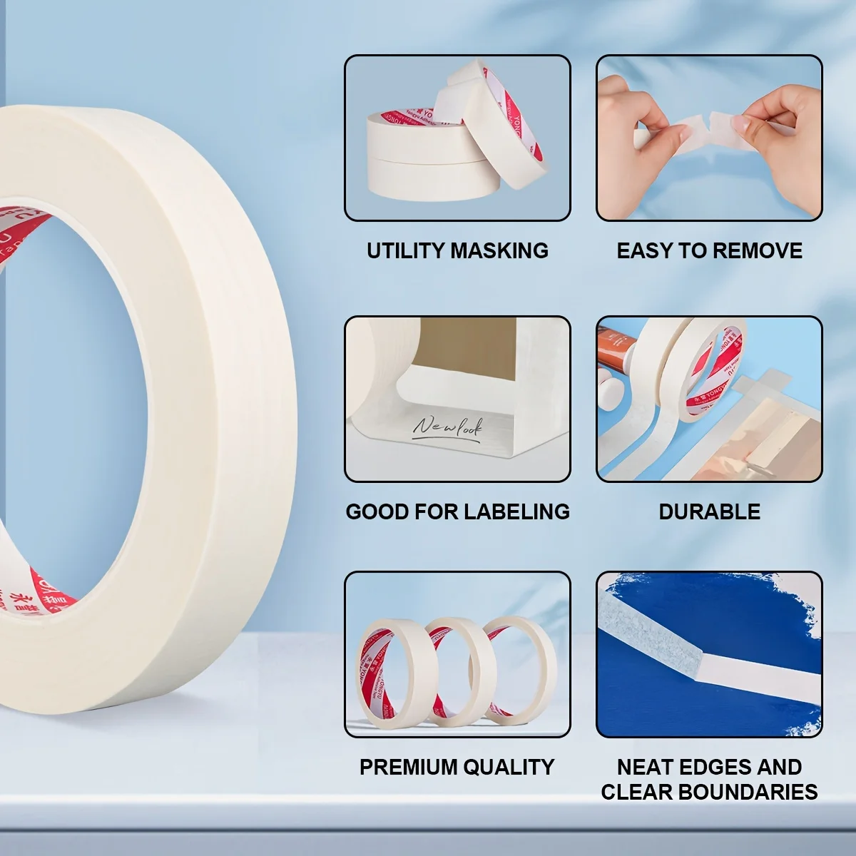 Masking Tape Can Be Written On Plain Artist Crafts Decoration Traceless Easy To Tear Adhesive Edge Spray