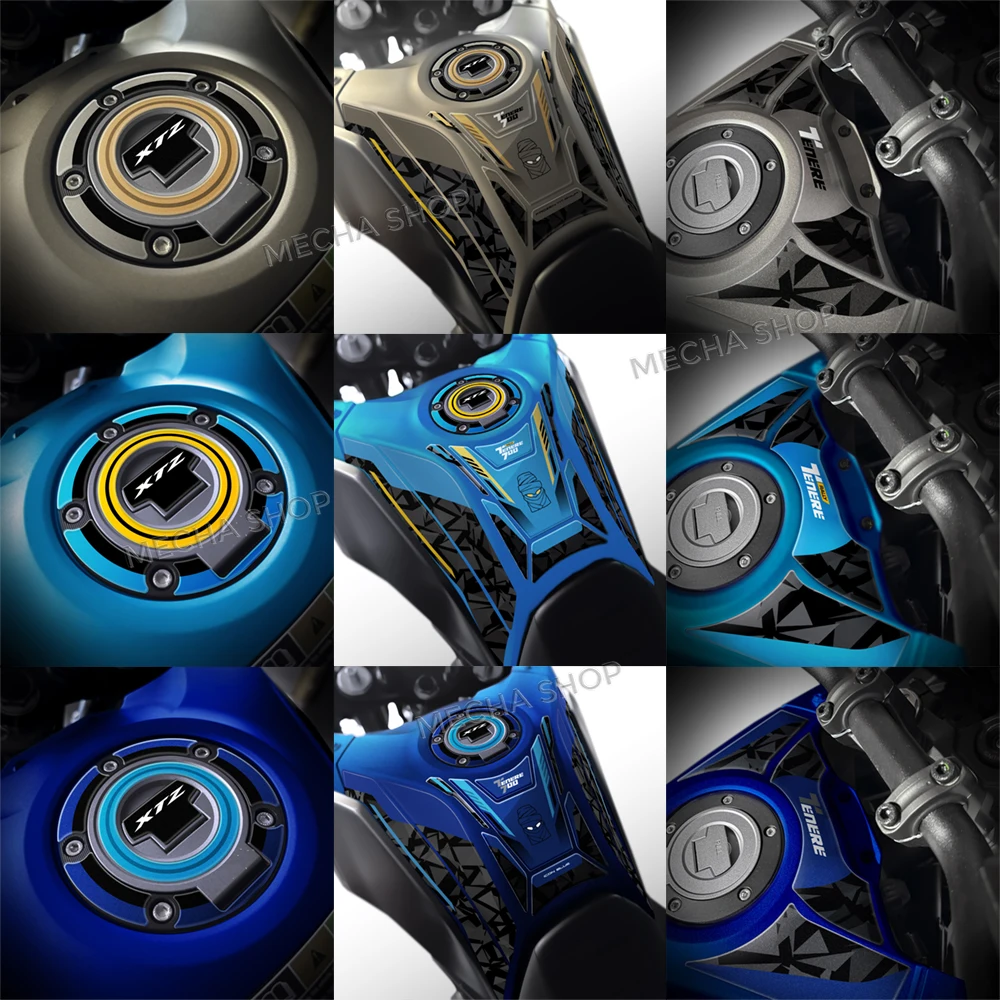 For Tenere 700 Tenere700 Rally Ténéré 700 Icon Blue 2025 Motorcycle Accessories Tank Pad Protection Decals Kit