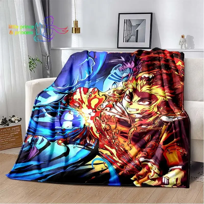 Rengoku Kyoujurou Demon Slayer Character Anime Blanket Lightweight Comfortable Soft Breathable Ultra Warm Blanket Bedding Travel