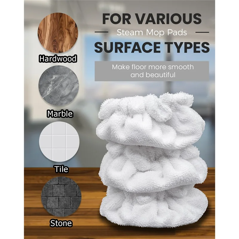 M14K-Reusable Steam Mop Pads, Small Triangle Bonnets For Dupray Neat Steam Cleaner Accessories