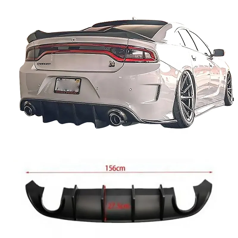 

Factory Direct PP Plastic Car Bumper Rear Diffuser Rear Lip for Dodge Charger 2015-2021 Car Bodykit