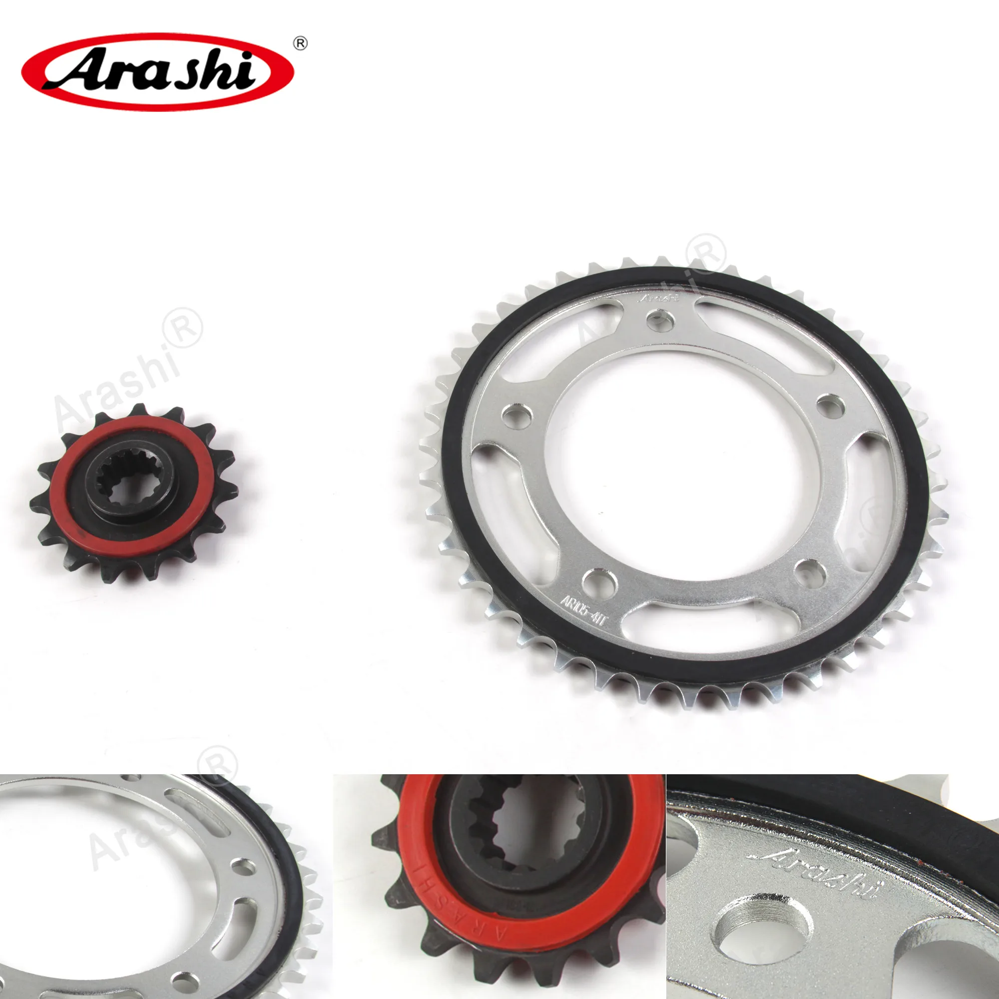 

Motorcycle 520 Chain Front 15T Rear 41T Rubber Cushioned Sprocket Kit For HONDA CB500F ABS 2020 CBR500R CBR 500R CBR500 R 500 20