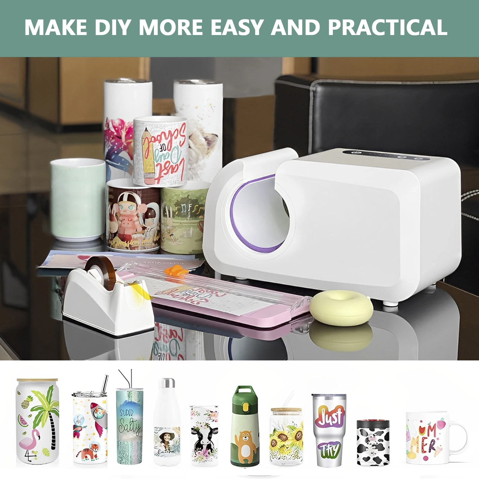 3Pcs Sublimation Tumbler Wrap Silicone Sheets with Mug Press Bundle Accessories For Heat Press Sublimation Machine
