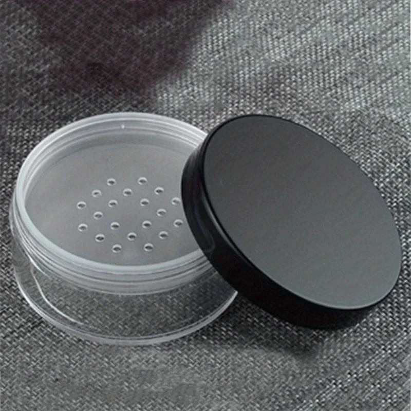 2pcs 30g/50g Plastic Loose Powder Jar with Sifter Empty Cosmetic Container Makeup Compact Portable Loose Powder Box