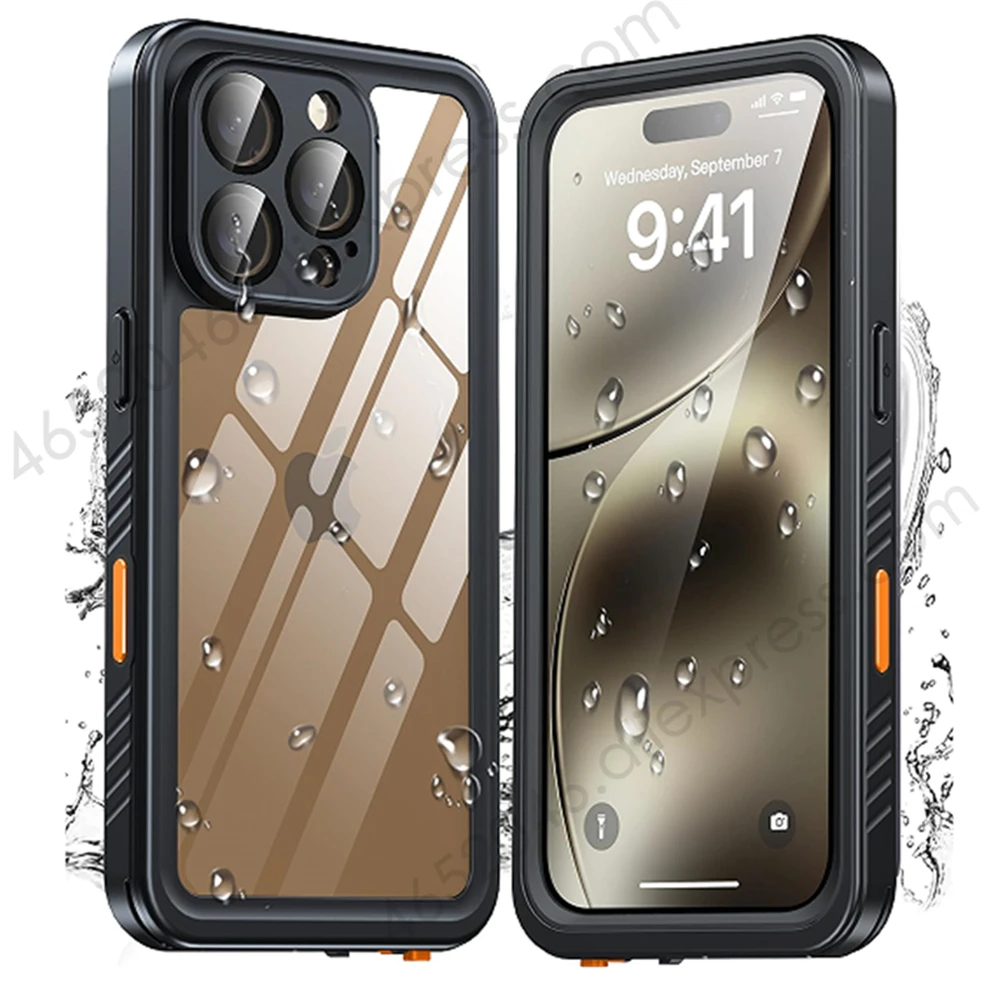

IP68 Водонепроницаемый 12 футов противоударный чехол для iPhone 16 Pro Max 15 Plus 14 13Pro Чехол для телефона с защитой от падения и пыли для всего тела
