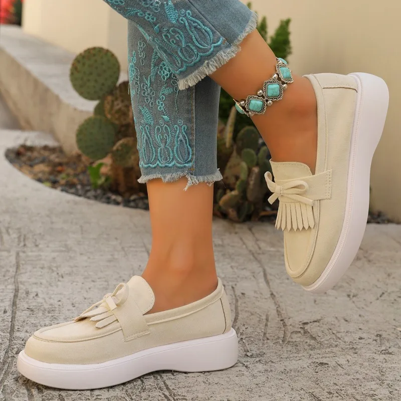 

Новая весенняя коллекция для женщин: классические брендовые лоферы — мягкие кожаные слипоны в ретро-стиле на толстой подошве — удобные туфли без каблука (размеры 36–43)