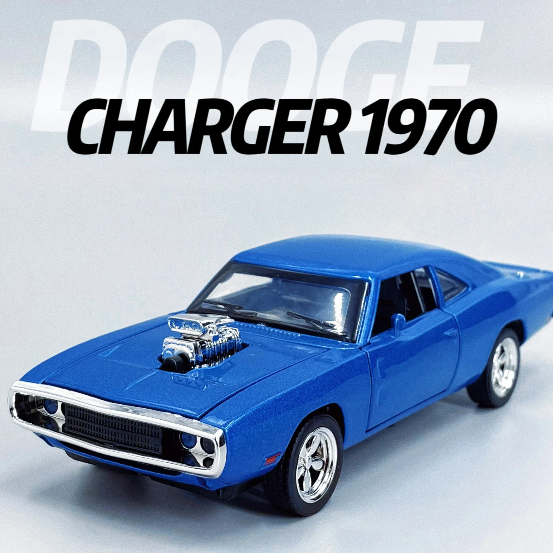 Simulation 1:32 Scale Dodge Charger Alloy Car Model Sound Light Pullback Children Diecast Toy Vehicles Gift Collective Miniature