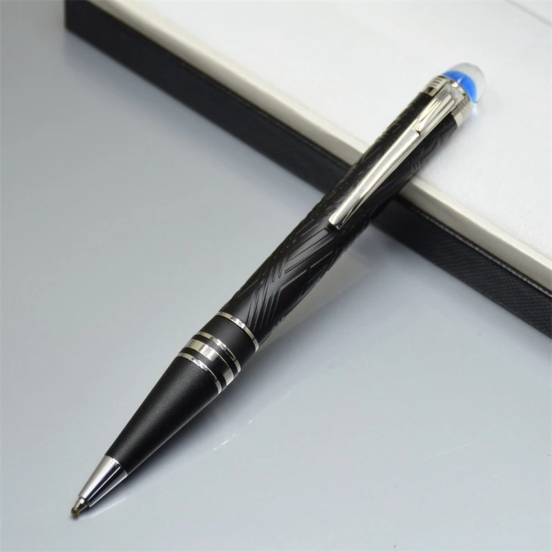 AMM Star-Walker Series Luxury Carving Holder MB Ballpoint Pen With Unique Blue Star Stationery Office Business Writing Gift Pens