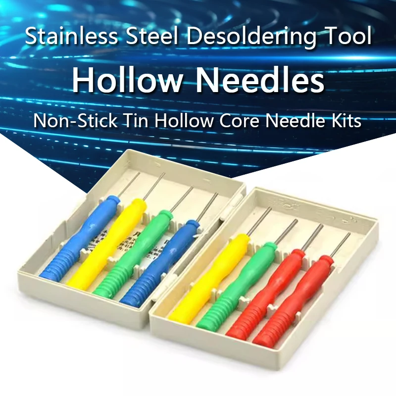 8PCS/Lots Hollow needles desoldering tool electronic components Stainless steel kits Non-stick Tin Hollow Core Needle Kits