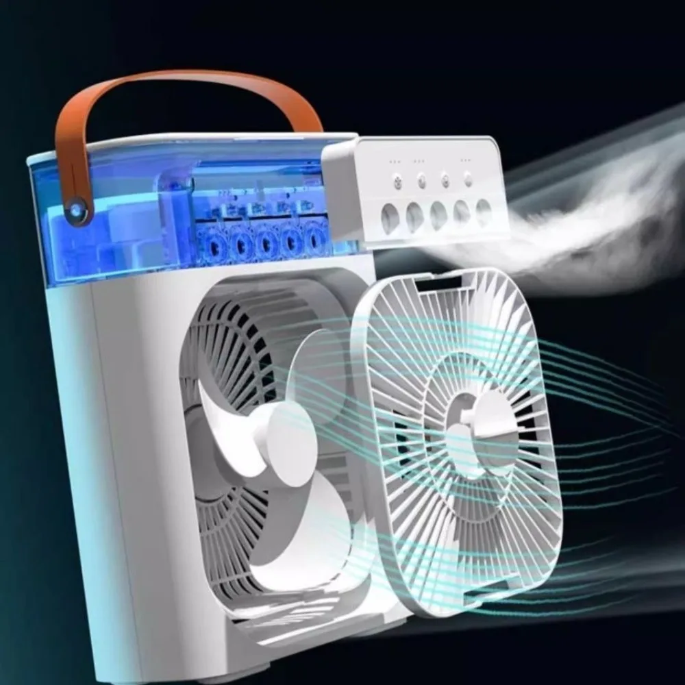 3 In 1 Fan AIr Conditioner Household Mini Air Cooler LED Night Light Portable Humidifier Air Adjustment Fan Office Home Fan view 4