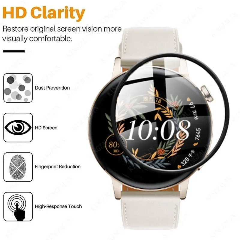 Screenprotector Voor Huawei Horloge Gt 3 2e Gt3 Gt 2 Pro 42Mm 46Mm Smart Watch Beschermende Film Voor Huawei Gt3 Pro Gt4 Zacht Glas