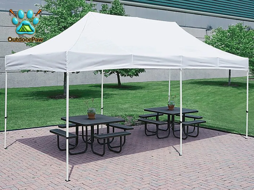 10x20 Canopy Tent Outdoor EZ Pop Up Gazebo Party Wedding Instant Shelter White