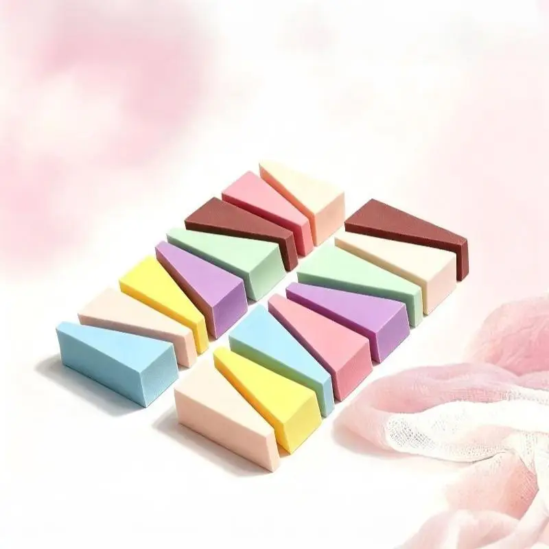 10/50/100Pcs Soft Wedge Shaped Mini Makeup Sponge Easy Clean Reusable  for Foundation Blush Daily Makeup
