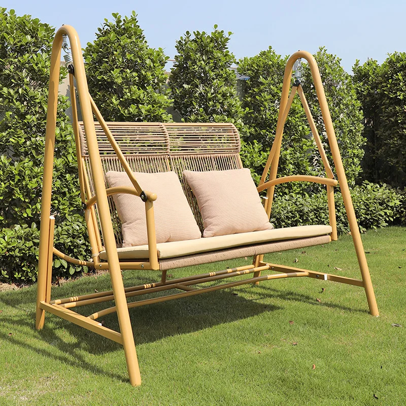 Wood Bench Swing Terrace Rame Backyard Canopies Patio Swings Nest Accessories Haas Jardin Exterior Outdoor Furniture