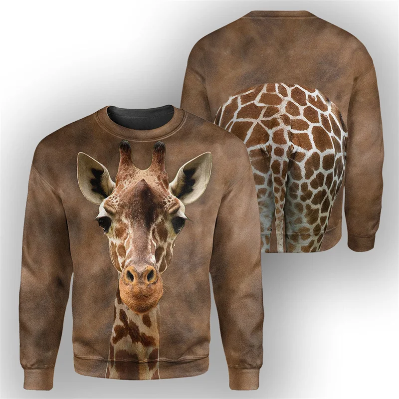 

Fashion Giraffe Kangaroo Koala Graphics Sweatshirt Funny Cute Penguin Pig Sloth Rabbit Animals 3D Printed Casual Loose Hoodies