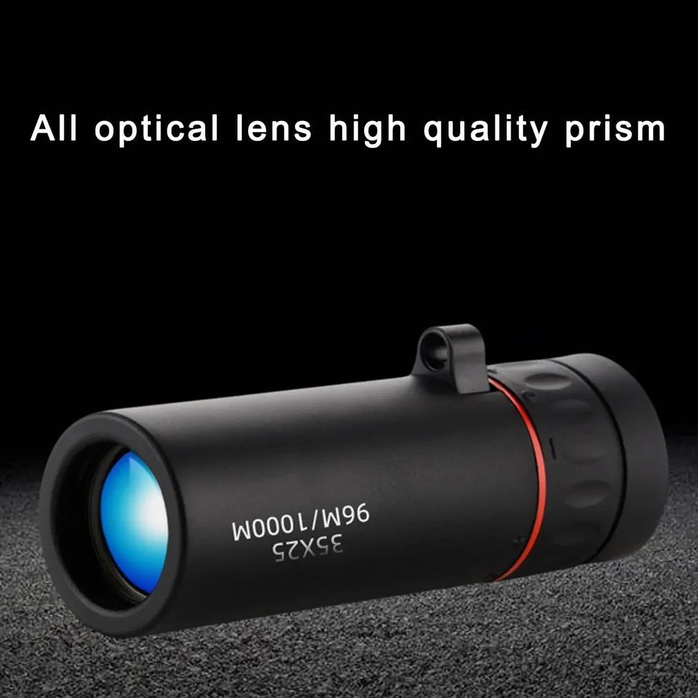 10x أحادي العين عدسة تلسكوبية مع كليب HD تلسكوب التركيز عقارب مجال رؤية واسع عرض الراحة دروبشيبينغ