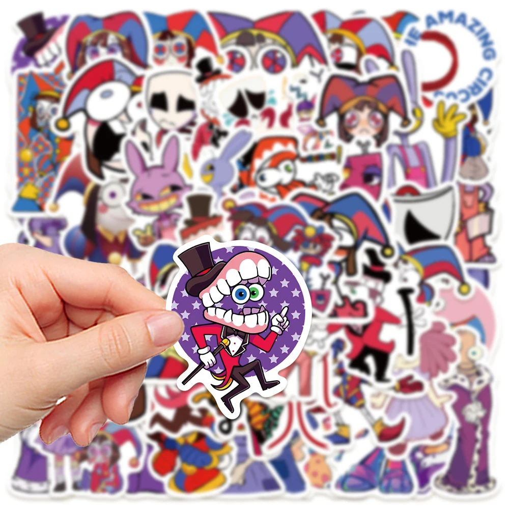 10/30/56 Uds. Pegatinas de Anime The Amazing Digital Circus, Adhesivos Impermeables para Laptop, Skateboard, Teléfono, Juguetes