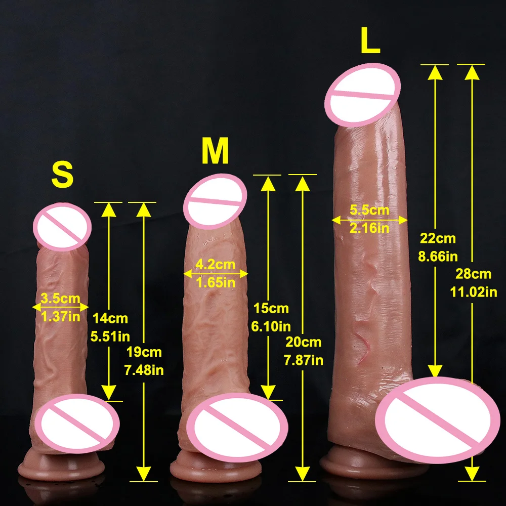 11.02in Huge Dildo Soft Penis Sexy Female Sex Toys Masturbator Double-layer Silicone Suction Cup Dildos for Women Big Dick Cock