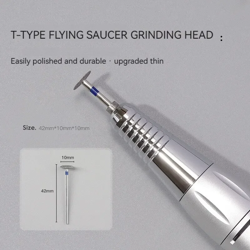 หัวเจียรทรงจานบิน 3 ชิ้น เครื่องขัดเล็บแบบพกพา อุปกรณ์ขัดเล็บมืออาชีพ กำจัดหนังกำพร้า เครื่องเจียรเล็บ
