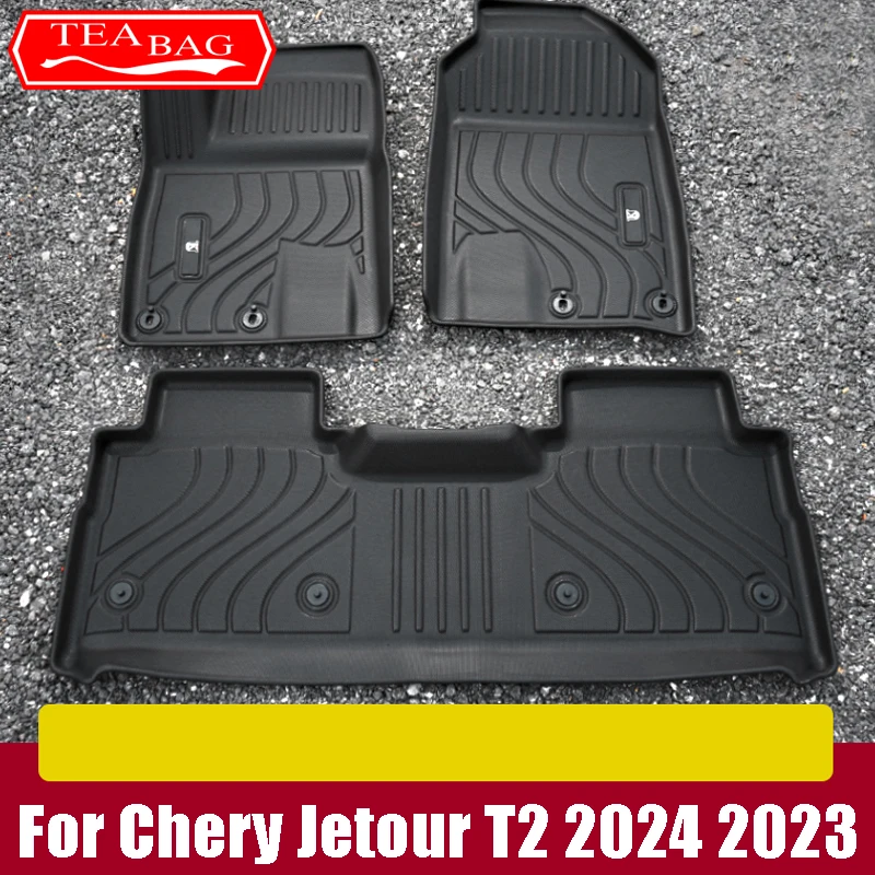 For Chery Jetour T2 2024 2023 Car Styling Foot Mats Trunk Mat TPE Waterproof Floor Carpet Interior Auto Modified Accessories 2
