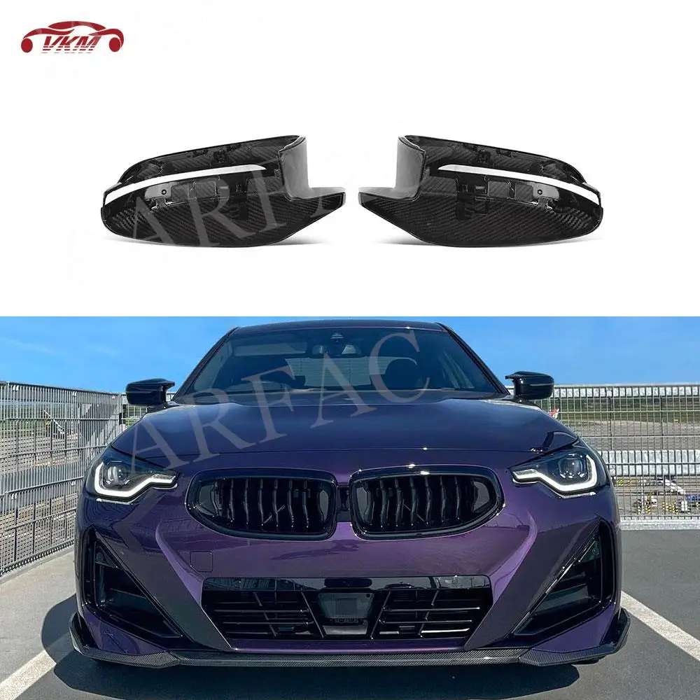 

Dry Carbon Fiber Rear View Mirror Cover Replacement For BMW 2 Series G42 M235i M240i 2022 + LHD Drive Side Mirror Shell