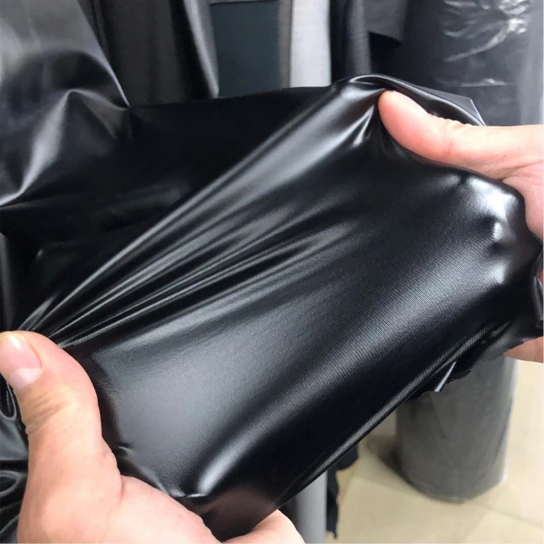 

Мягкая 4-сторонняя эластичная черная ткань из искусственной кожи по метрам для платьев, юбок, шитья своими руками, ткань с имитацией ягненка, однотонная, пригодная для носки