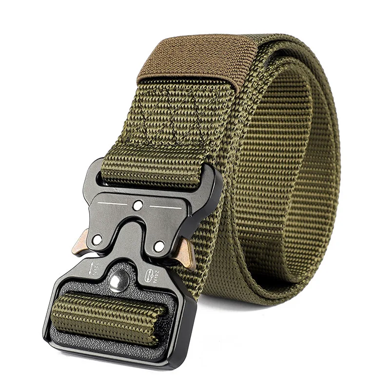 Cobra Tactical Outdoor Men\'s Belt Canvas Hypoallergenic Nylon Functional Pair Buckle Men\'s Belt