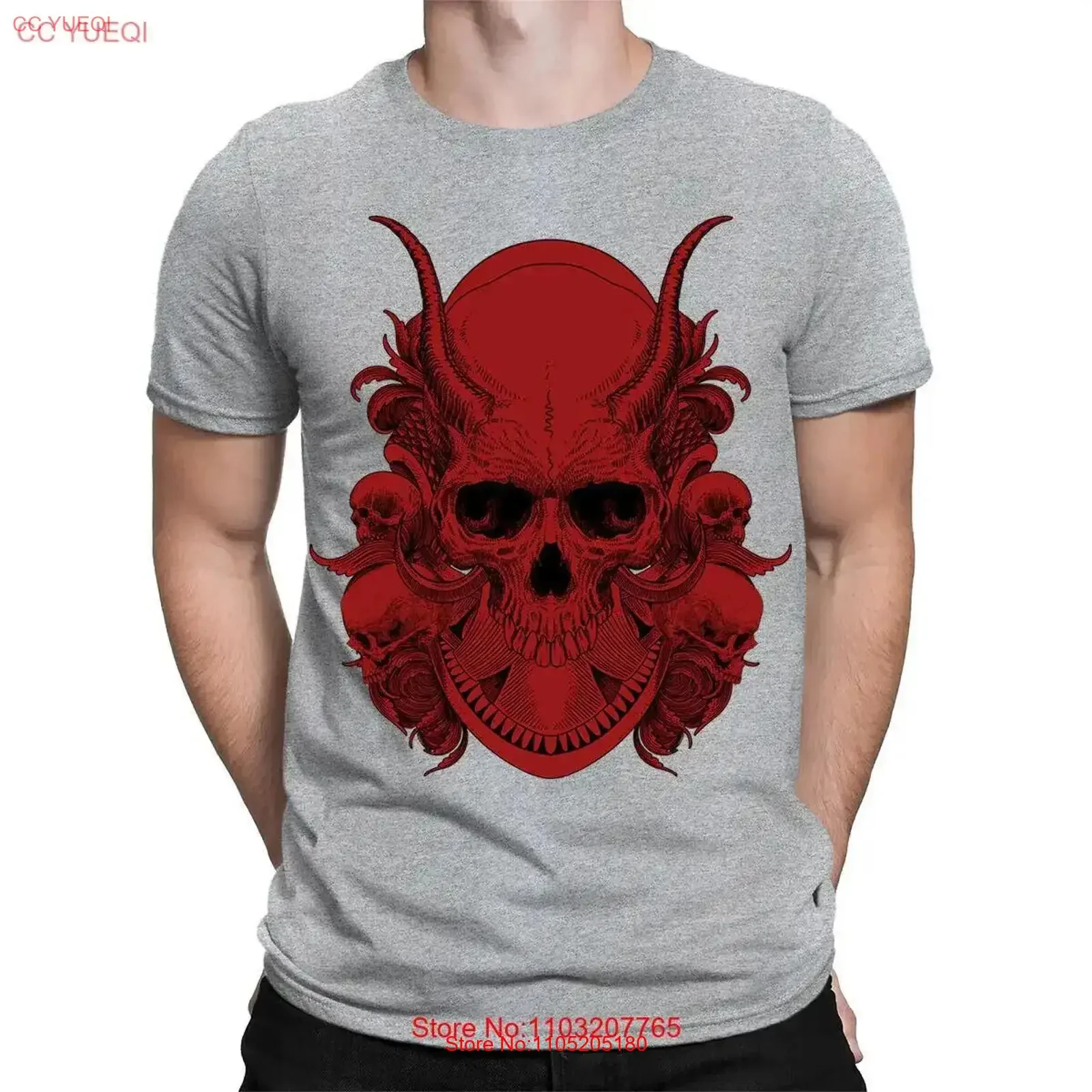 

Skull Skeleton Horror Scary Retro Vintage T Shirt Top 4 TA 25 vintage Washed homme Slightly fashion Stretched Soft