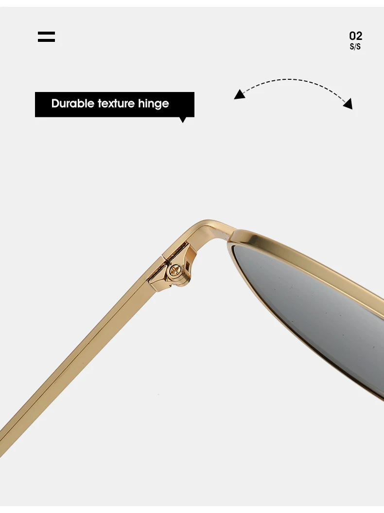 Neue Modische Sonnenbrillen für Damen und Herren Übergroße Piloten-Sonnenbrillen UV400 Metall-Brillen Markendesigner-Shades – Detail 15