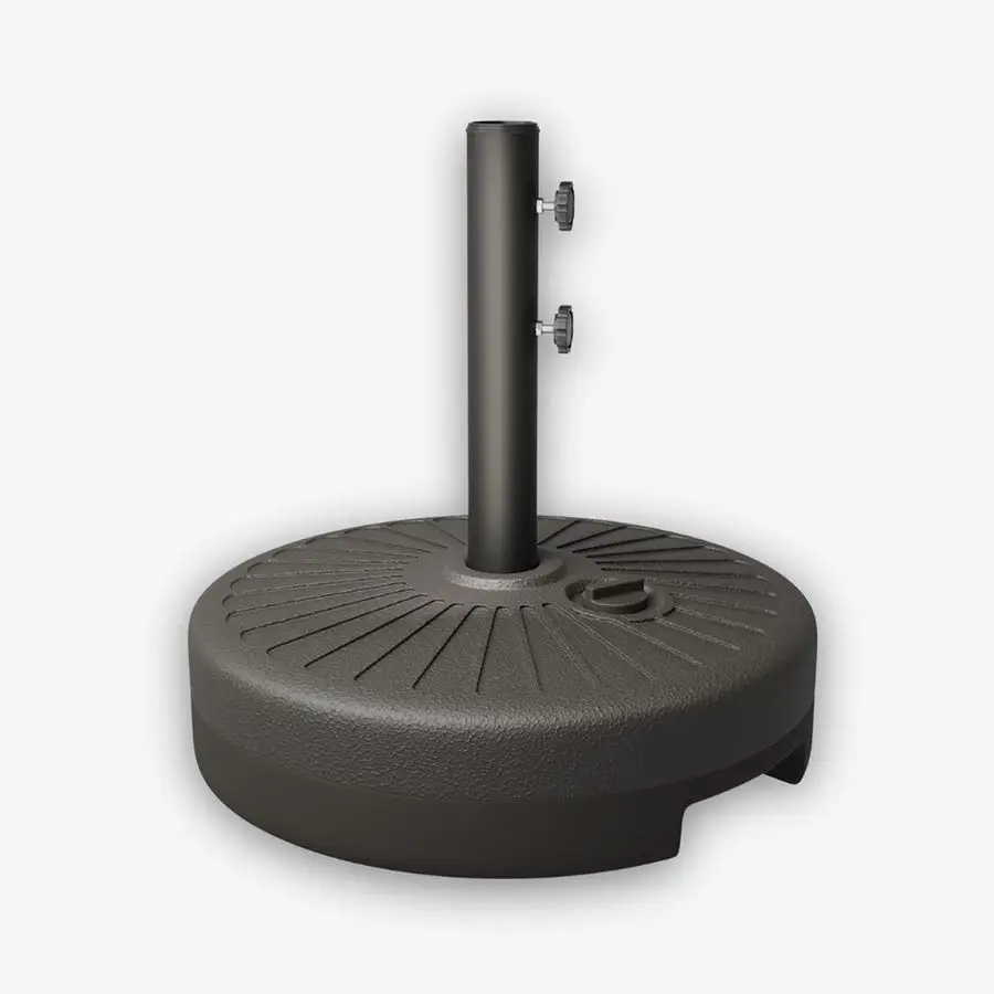 

Water Filled Patio Umbrella Base Heavy Duty HDPE Outdoor Umbrella Stand with Dual Locking Knobs, Weather Resistant Holder for 61