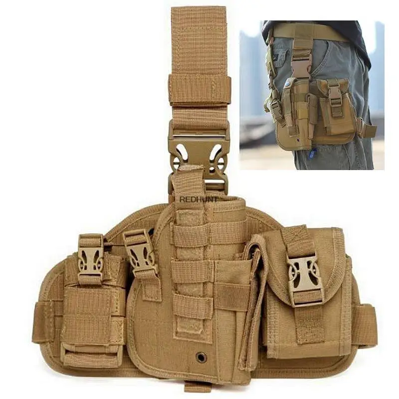 Drop Leg Holster Tactical Thigh Holster Leg Harness Right Hand Adjustable For GL17 M9 P220 P320 P99 G2C CZ75