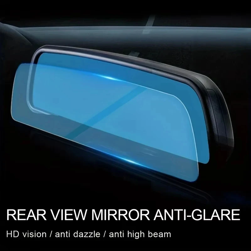 Purple Light Filter Rearview Mirror Sticker Anti-Headlight Glare Auto Mirror Film view 2