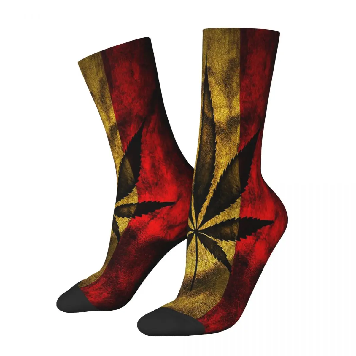 Rasta Flag Weed Leaf Socks Male Mens Women Winter Stockings Printed