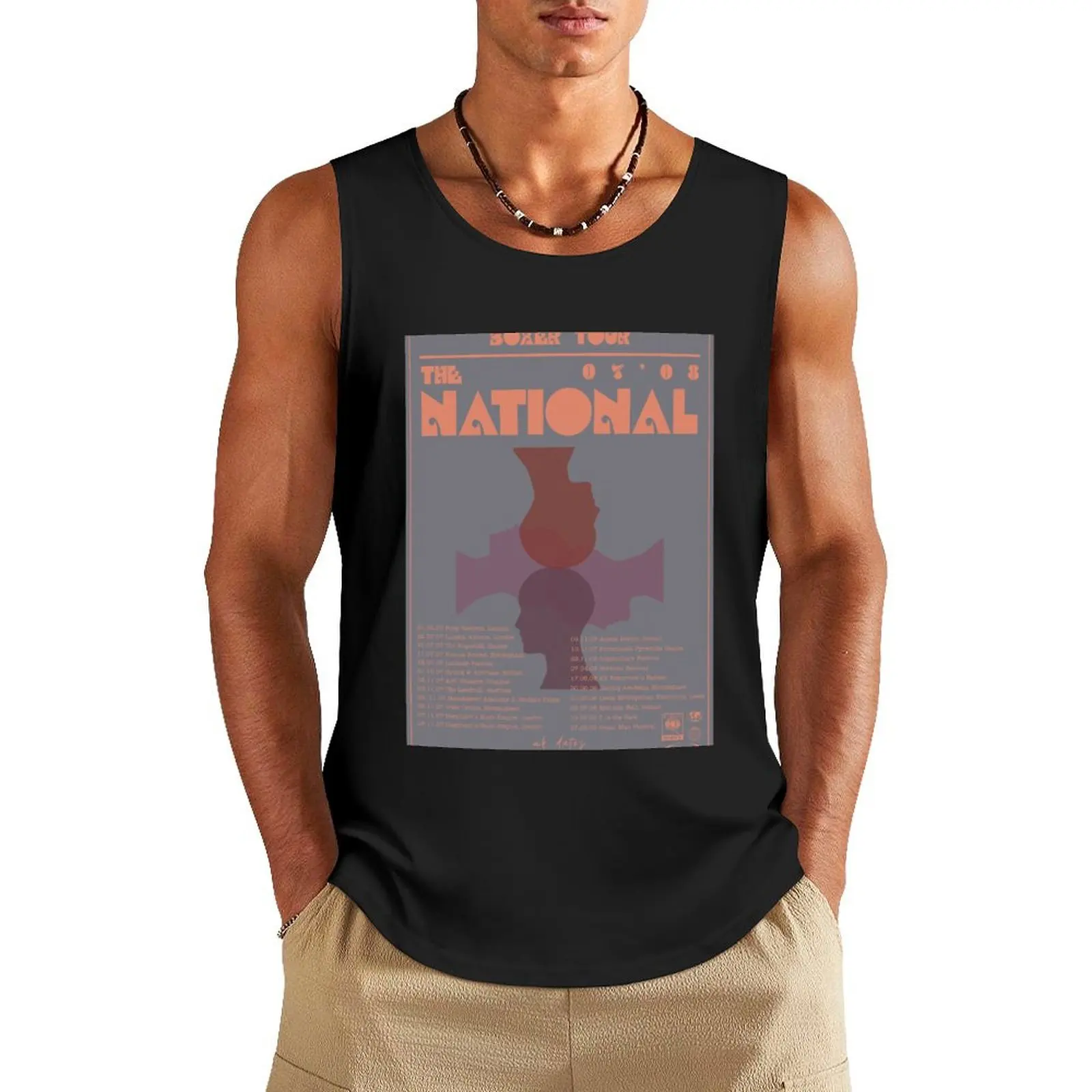 

The National Boxer Tour Gig Tank Top training weight vest sleeveless shirt man mens clothing Fitness men clothing