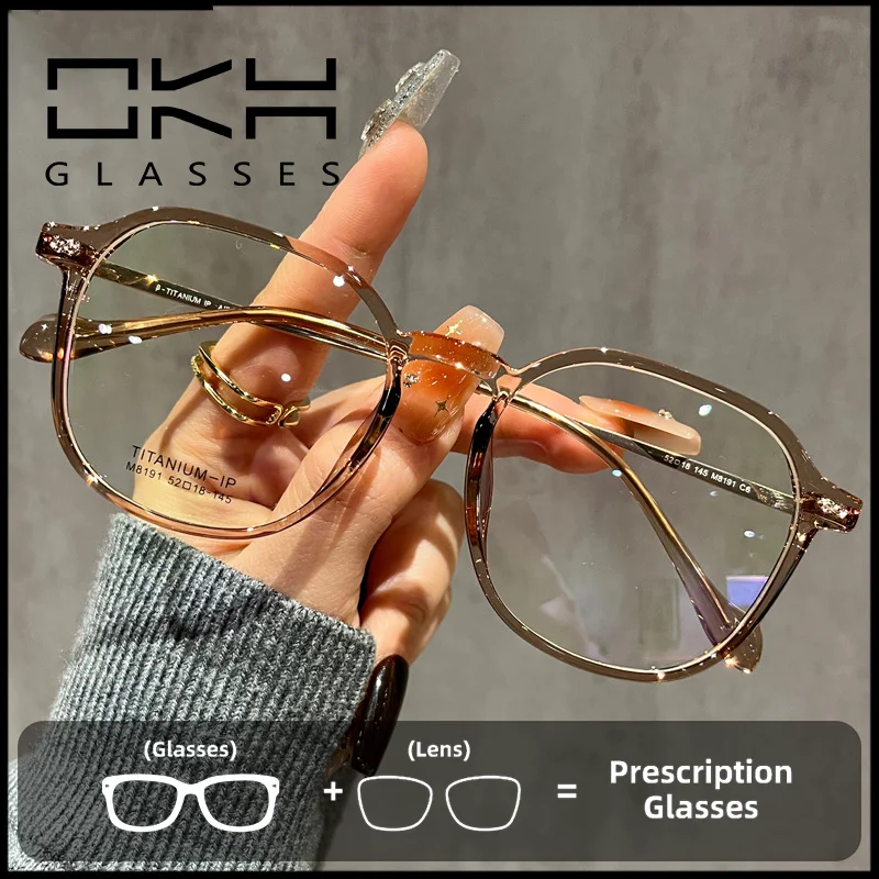 

Очки OKH Geometric TR90: Модные женские очки для коррекции близорукости с защитой от синего света, на заказ, с диоптриями, для чтения